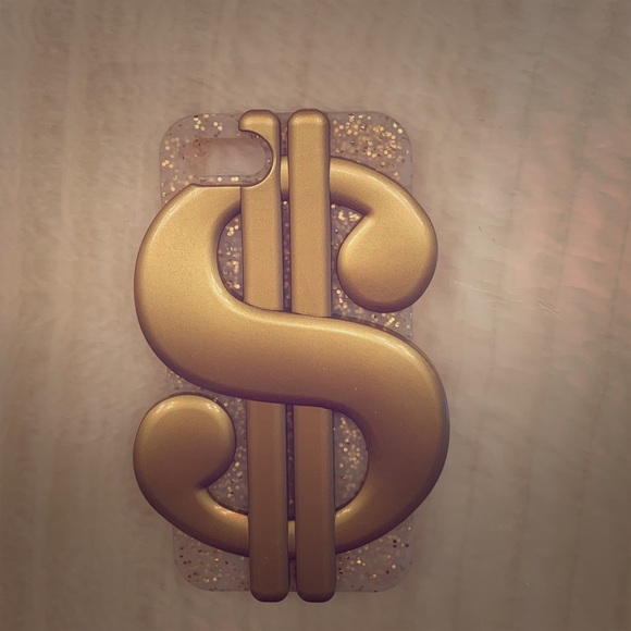 SUPER FUN Gold 💲iPhone 7 Silicone Case💲 - Picture 1 of 5